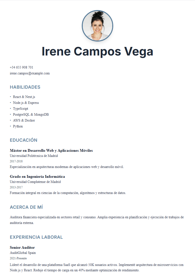 Contabilidad Minimalista Azul